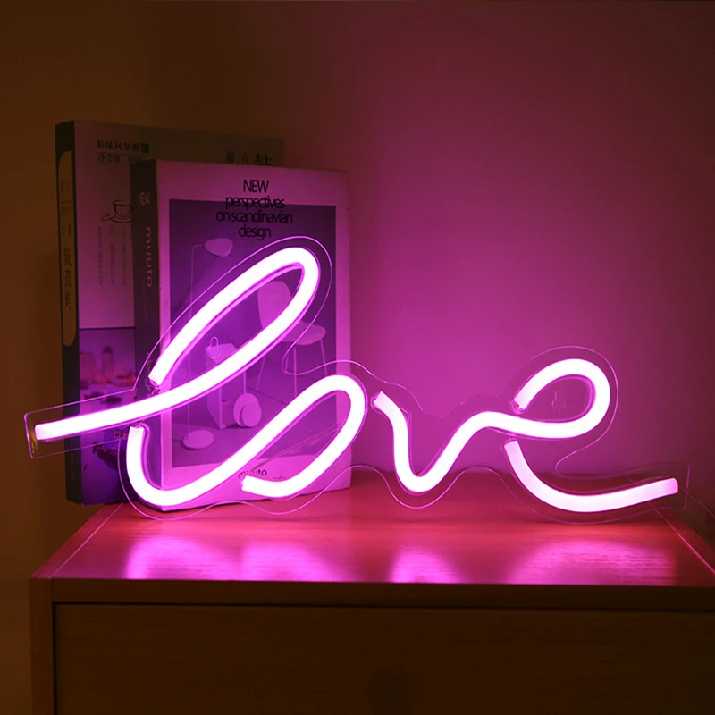 Неоновые вывески LOVE светодиодные неоновые огни для декора пары предлагающие