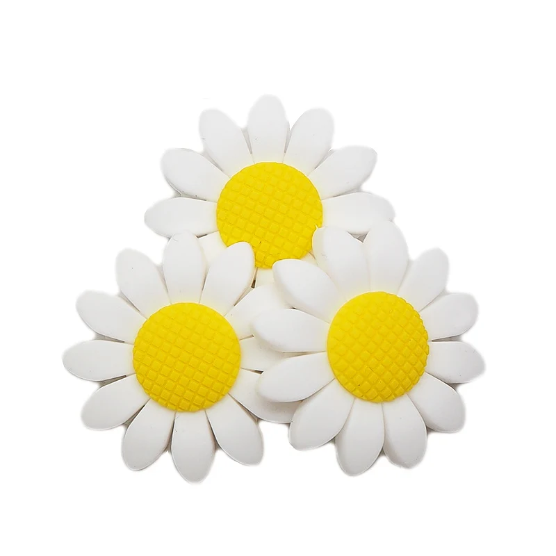 DIY Silicone  Dummy Sunflower Clips Pacifier Chain Baby Teething Soother 