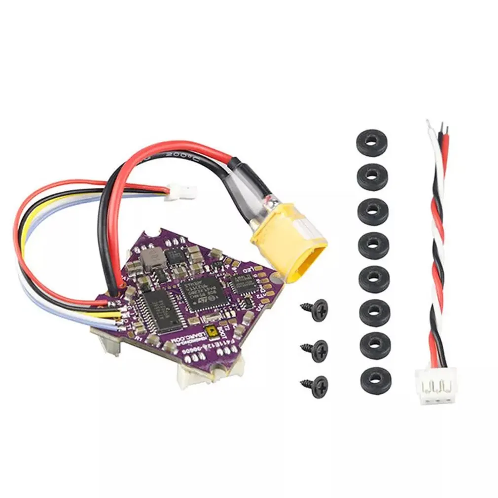 Цвет: желтый F411E12A F4 OSD Контроллер полета AIO BEC Датчик тока и 12A BL_S 2-4S 4в1 ESC для Beta85X Mobula7 FPV гоночный Дрон - Цвет: Цвет: желтый