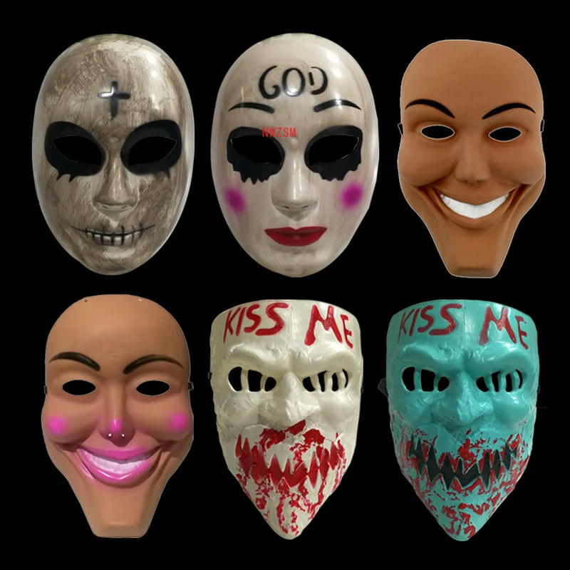 hoofdstuk schending uitblinken Hot New The Purge Mask God Cross Scary Halloween Masks Cosplay Party Prop  Collection Full Face Resin Creepy Horror Movie Masque - Masks & Eyewear -  AliExpress