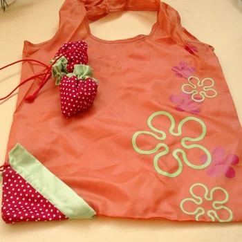 

Reusable Shopping Bags, Eco-Friendly Strawberry Shape Foldable Grocery Bags For Shopping With Pouch Shoulder Tote