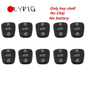 

10 PCS X3 Button Remote Key Fob Case Rubber Pad For Hyundai I10 I20 I30 IX35 for Kia K2 K5 Rio Sportage Flip Key
