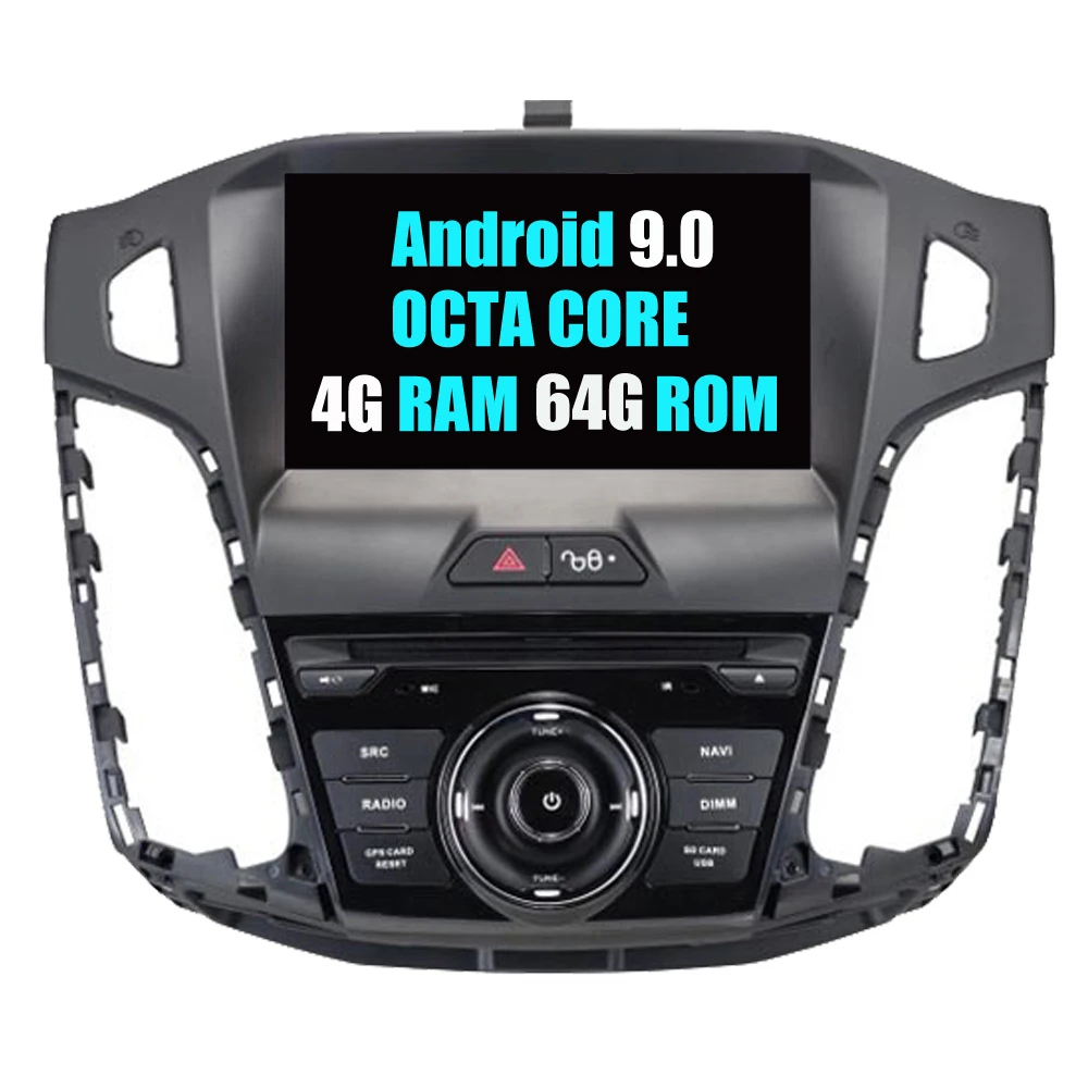 Clearance RoverOne Car Radio DVD GPS For Ford For Focus 3 2012 2013 2014 Android 9.0 Octa Core Touchscreen Multimedia Player Head Unit 5
