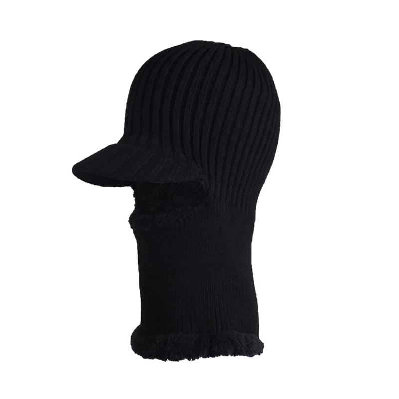 Зимний Открытый ветрозащитный Теплый горох головной убор велосипед полный лицо маска шапка пушистый теплый шарф