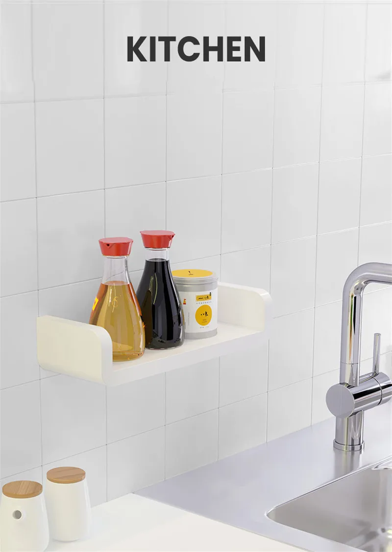 Bathroom Shelf Storage Shampoo Holder Home Kitchen Storage Rack Organizer Wall Shelf Bathroom Tray Holder Shelves Shower Shelf