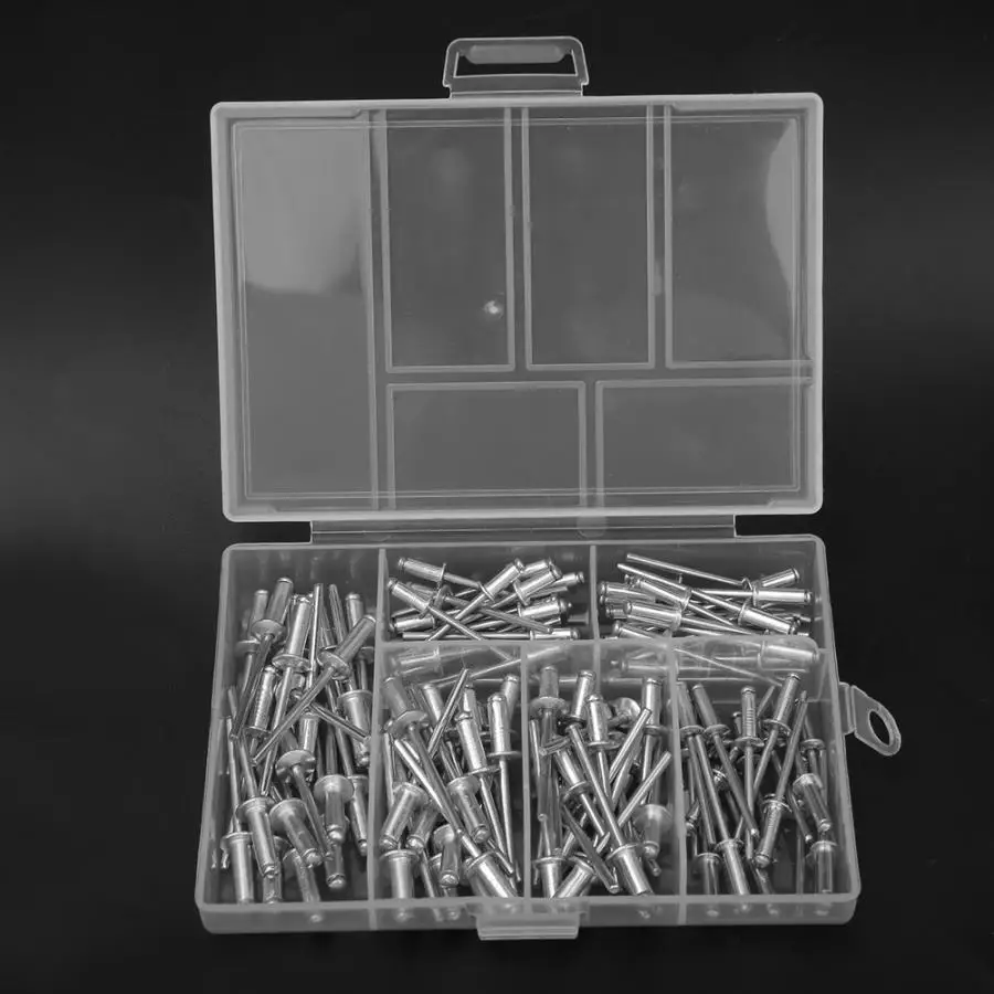 Aluminum Alloy 120 Pcs Blind Rivet Aluminum Alloy Dome Opening K Type Rivet for Multi Purpose