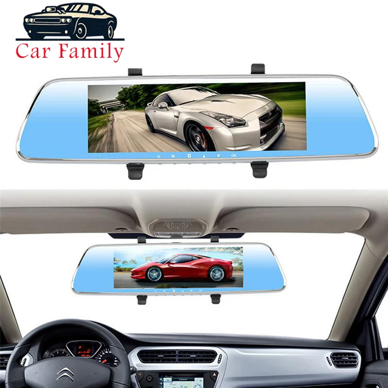 Dash Cam 8 Inch Touch Screen Rear View Driving Recorder Dual Lens Car DVR Night Vision Anti Vibration Camera Mirror | Автомобили и