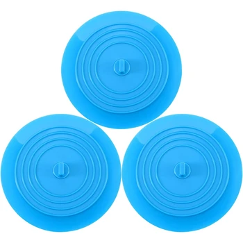 

Tub Stopper 3 Pack, 6 Inches Large Silicone Bathtub Stopper Drain Plug Sinks Hair Stopper Flat Suction Cover For Kitchen Bathroo