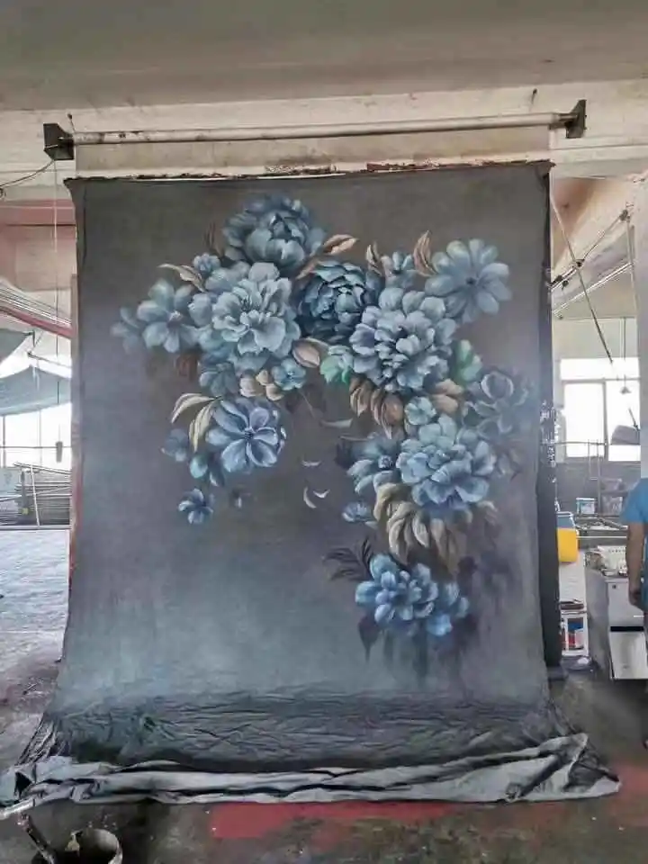 

New Customized 10x20ft flower hand painted Muslin backdrops photography wedding,photo studio backgrounds for maternity sessions