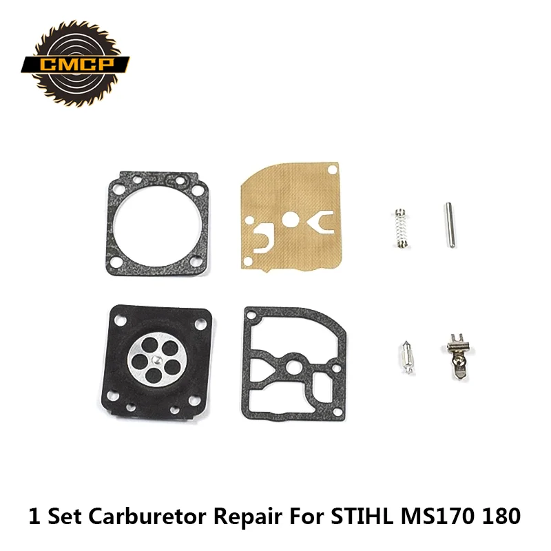 

1set Carburetor Rebuild Kit Chainsaw Spare Parts Gasket Diaphragm For STIHL MS170 180 Carburetor Repair Kit Brush Cutter