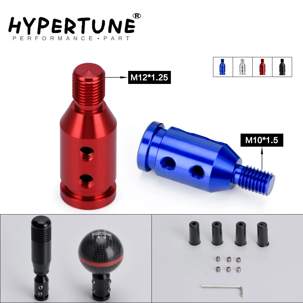 M12x1.25mm /M10x1.5mm Universal Aluminum Gear Shift Knob Shifter Adapter For Non Threaded Shifters For BMW Mini 4 Colors