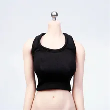 

1/6 Scale Female Sexy Short Sport Vest for PH TBL 12 inch Figures body Mdel Candy Color Sleeveless Tops