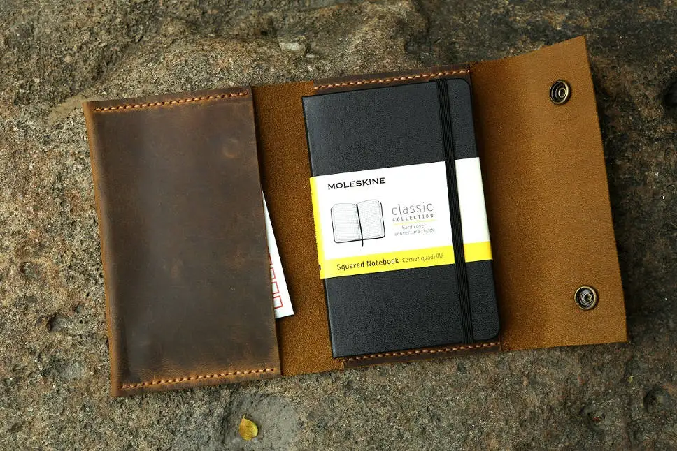 Состаренный кожаный чехол Портфель для MOLESKINE классический блокнот карманный размер подарочная упаковка/кожаный чехол Cahier Volant Journal cover