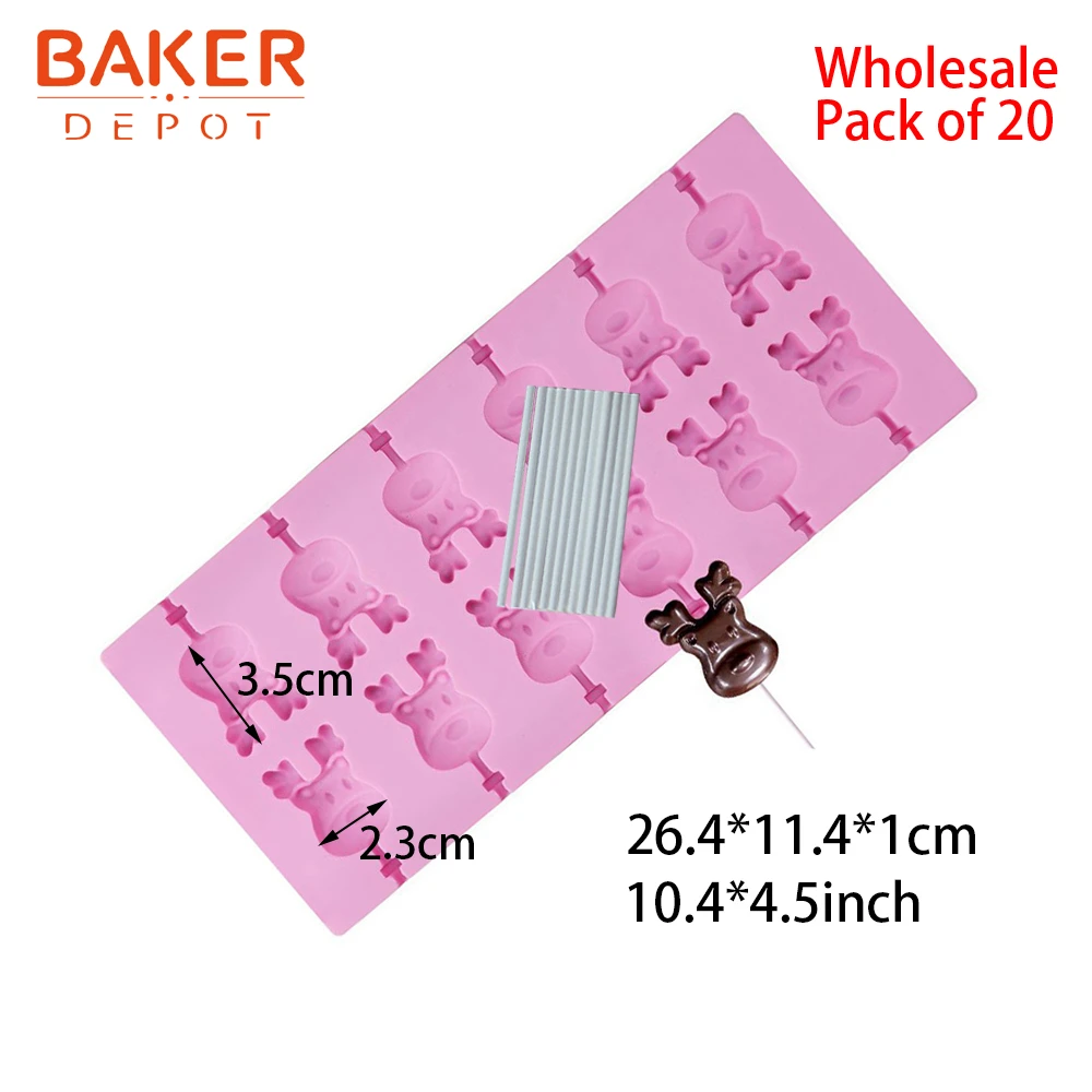 BAKER DEPOT силиконовые формы для леденцы Конфеты Шоколад Рождество клейкий бисквит форма украшения торта набор инструментов 20 - Цвет: CDY-265