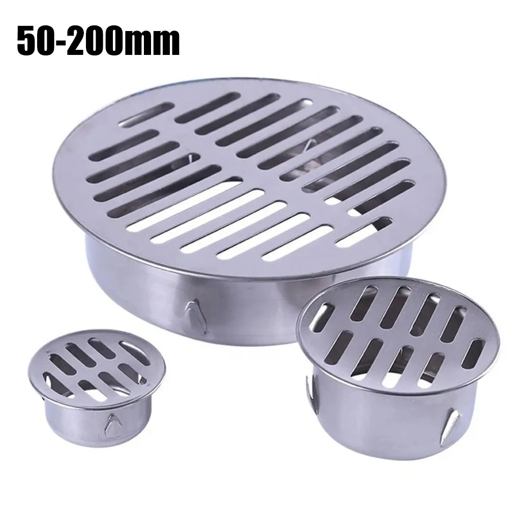 Plug-in Stainless Steel Balcony Drainage Garden Outdoor Roof Round Anti-blocking Floor Drain Cover Large Displacement Rain Pipe |