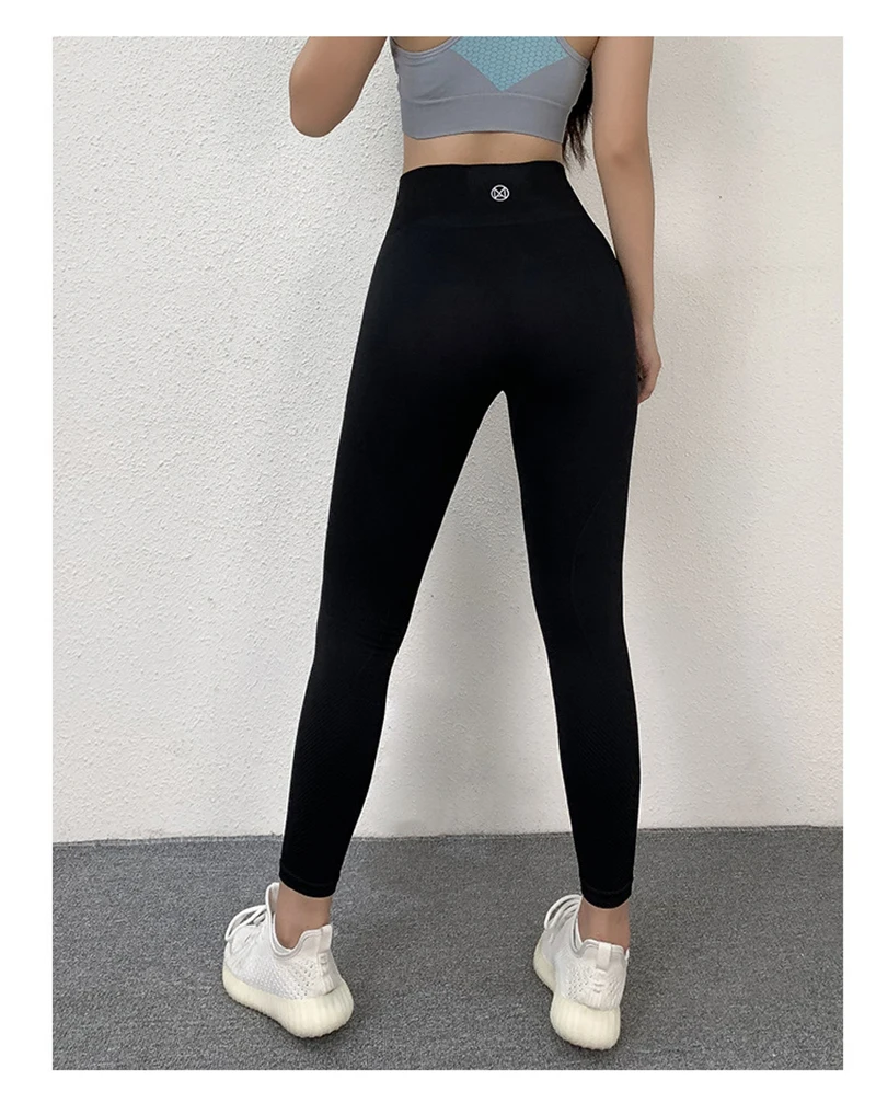 Штаны для йоги с высокой талией, леггинсы с пуш-ап, спортивные женские бесшовные леггинсы для фитнеса, Женская Спортивная одежда для бега