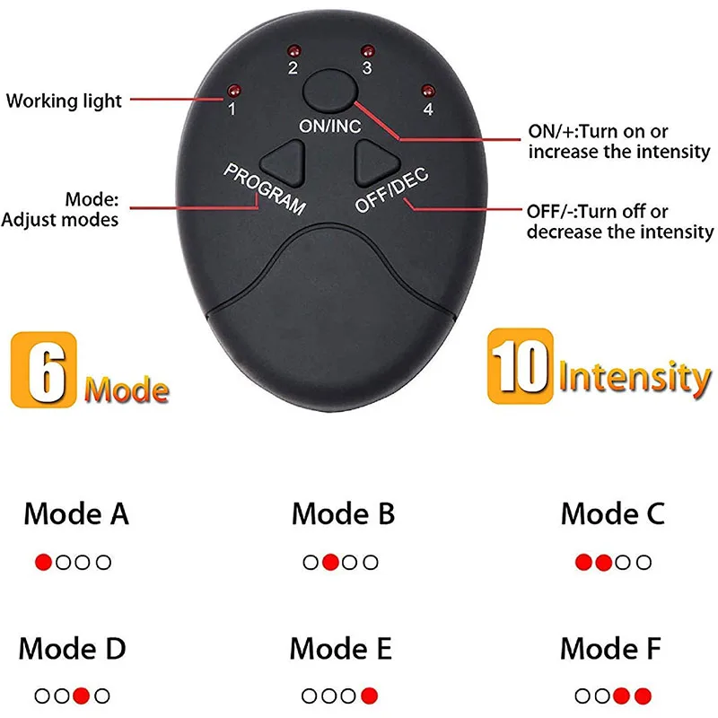 Muscle Stimulator Abdominal Muscle Stimulator USB Rechargeable Wireless EMS Muscle Stimulator