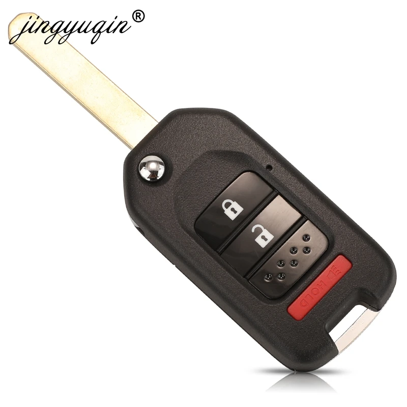 Modified Flip Remote Key Shell For Honda FIT XRV VEZEL CITY JAZZ CIVIC HRV 2/3/4 Buttons Folding Key Case Fob Upgrade