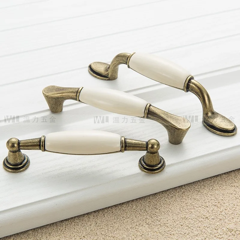 1 шт. антикварные бронзовые кухонные шкафы дверные ручки шкафа мебельная