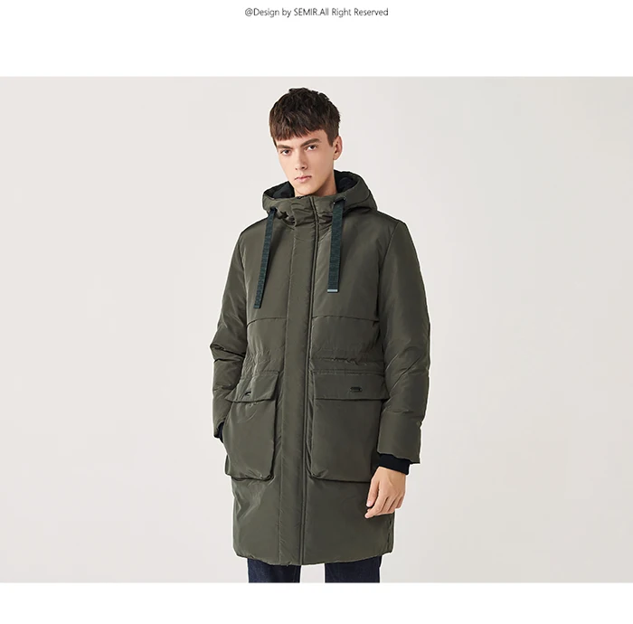 SEMIR повседневные сверхлегкие мужские куртки на утином пуху, осенне-зимнее пальто, мужская легкая куртка на утином пуху, мужские пальто