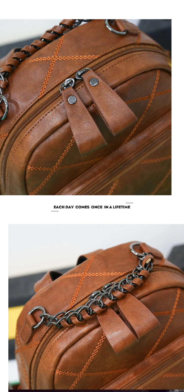 New Fashion Women Travel Backpack High Quality Durable PU Leather School Backpack Female Daypack Shopping Backpack Sac