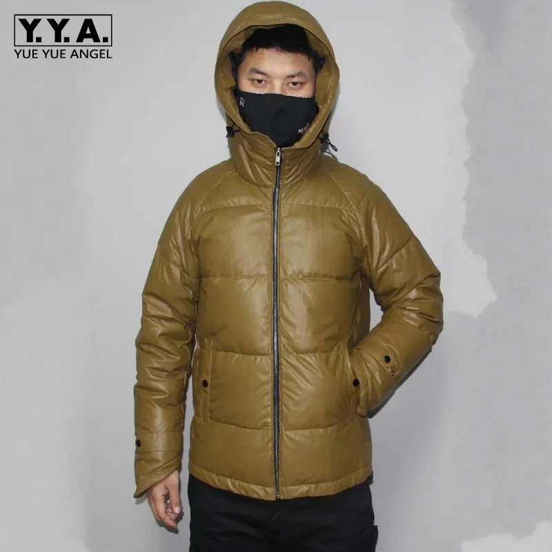 

Winter Mens Warm Light White Duck Down Jacket Unisex Hoody Sheepskin Genuine Leather Jacket Slim Fit Overcoat Plus Size 5XL Coat