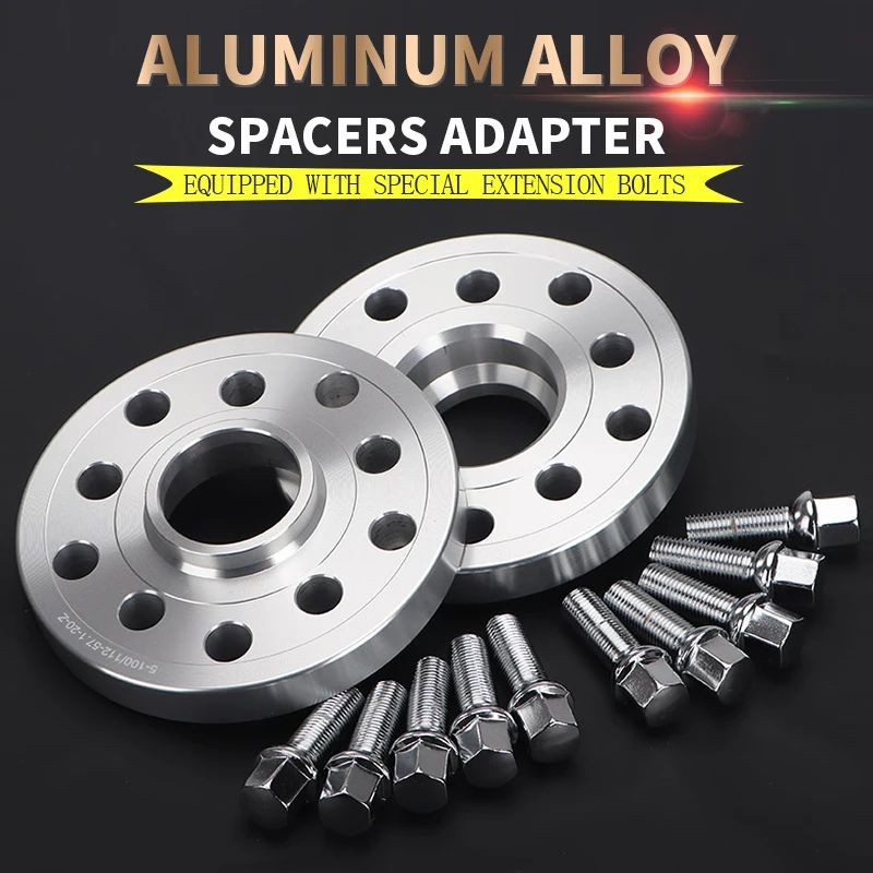 

2Pieces 12/15/20mm Forged wheel spacer adapter gasket PCD 5x100/5x112 CB:ID=OD 57.1mm for AUDI VW, Volkswagen models