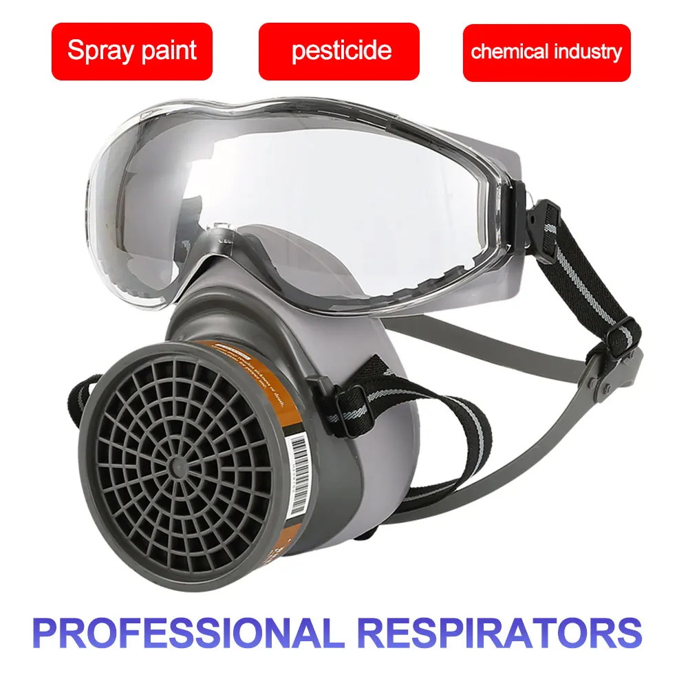 Industry Half Face Paint Spray Gas Mask With Filter Respirator Protective Safety Work Dust Proof Respirator Mask One-piece mask