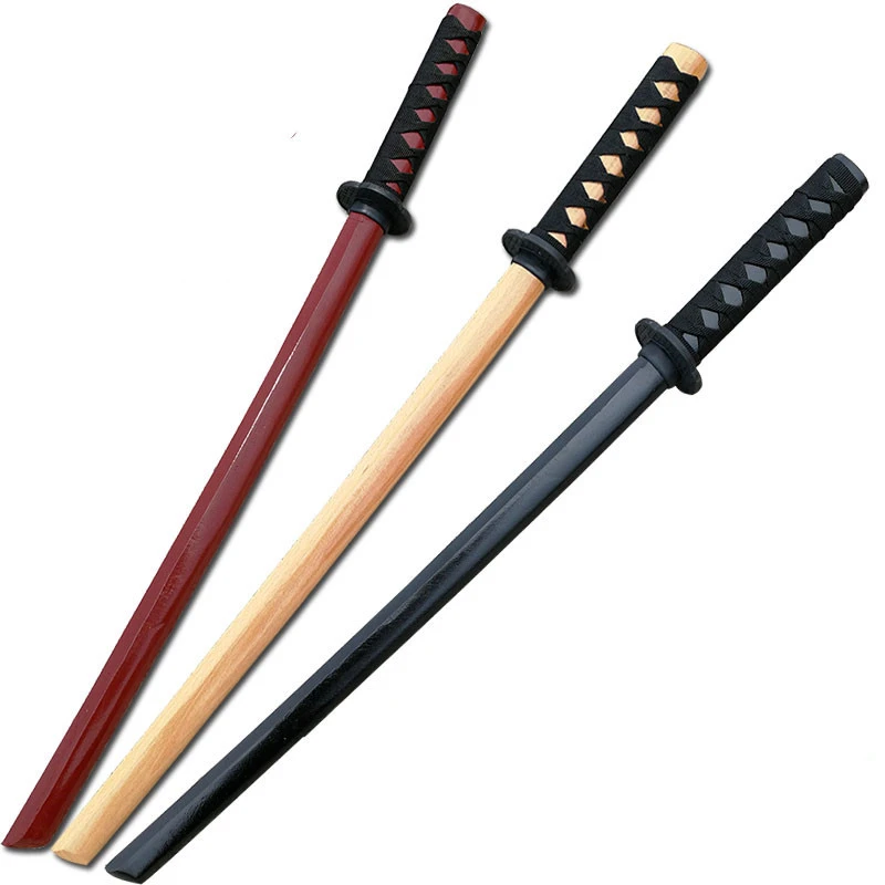60cm Aikido Wooden Sword Samurai Sword Catazer Katana Suburito Bokken Swords Training Sword For