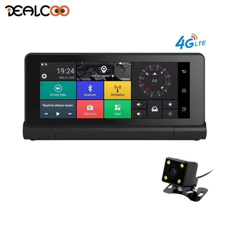 

Dealcoo Car Camera 7' Touch Screen Car DVR Recorder Camera Android ADAS 4G WIFI Dual Lens 1080P Full HD GPS Navigation Dash Cam