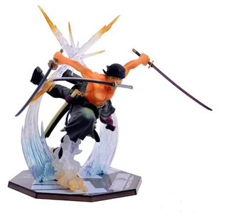

Anime One Piece 21cm Ronoa Zoro Ghost 3D2Y Three-knife Ghost Cut Ver. Sauron PVC Action Collection Figure Model Gift