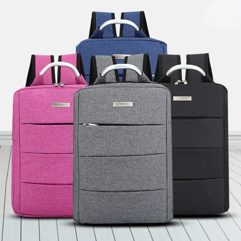

Hot Fashion Unisex Solid Color Backpack Trendy Men British Computer Bag Female Simple Travel Anti-theft Backpack Student Bag