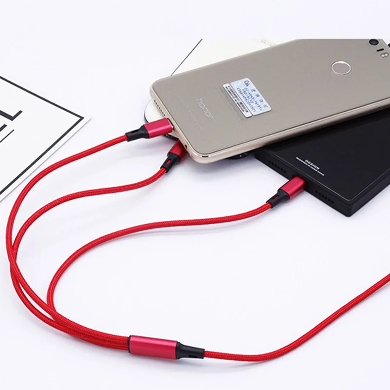 Tutew3 в 1 USB-кабель для зарядки iPhone 6S 7 8 X XS XR Samsung LG Xiaomi Redmi Huawei Honor OnePlus Android зарядное