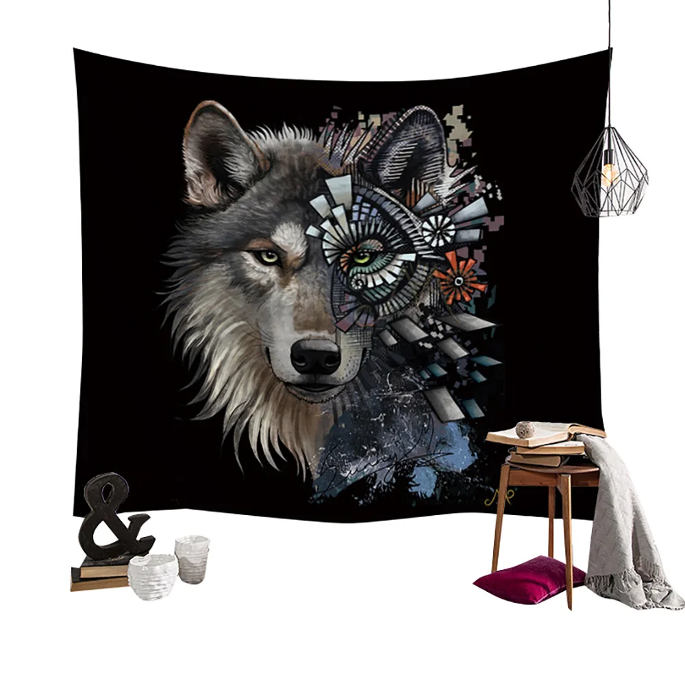 Серия Lychee Wolf настенный гобелен, одеяло из полиэстера, художественный Настенный Ковер, домашний декоративный гобелен