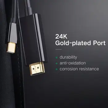 

1.8M Mini DP Display Port Thunderbolt 2 to HDMI Cable Pro Adapter mini For MacBok Plated Gold T8W9