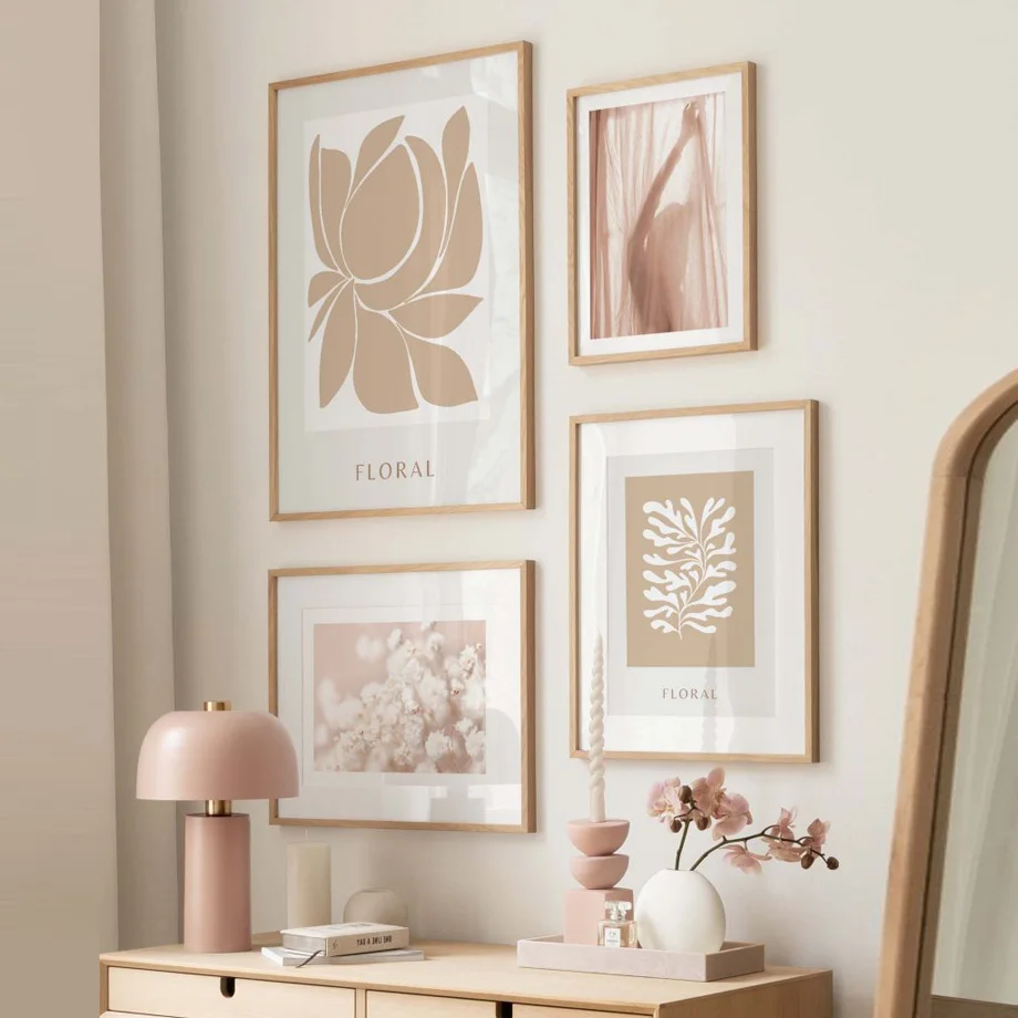 

Abstract Geometry Flowers Wall Art Canvas Painting Misty Girl Window Nordic Posters And Prints Decor Pictures For Living Room