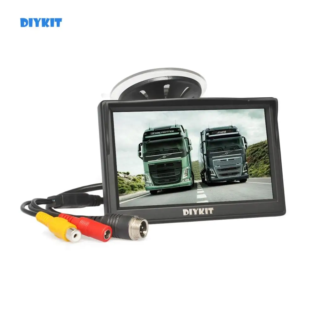 DIYKIT " TFT ЖК-дисплей заднего вида монитор с присоской и RCA и 4Pin разъем для MPV внедорожник лошадь грузовик