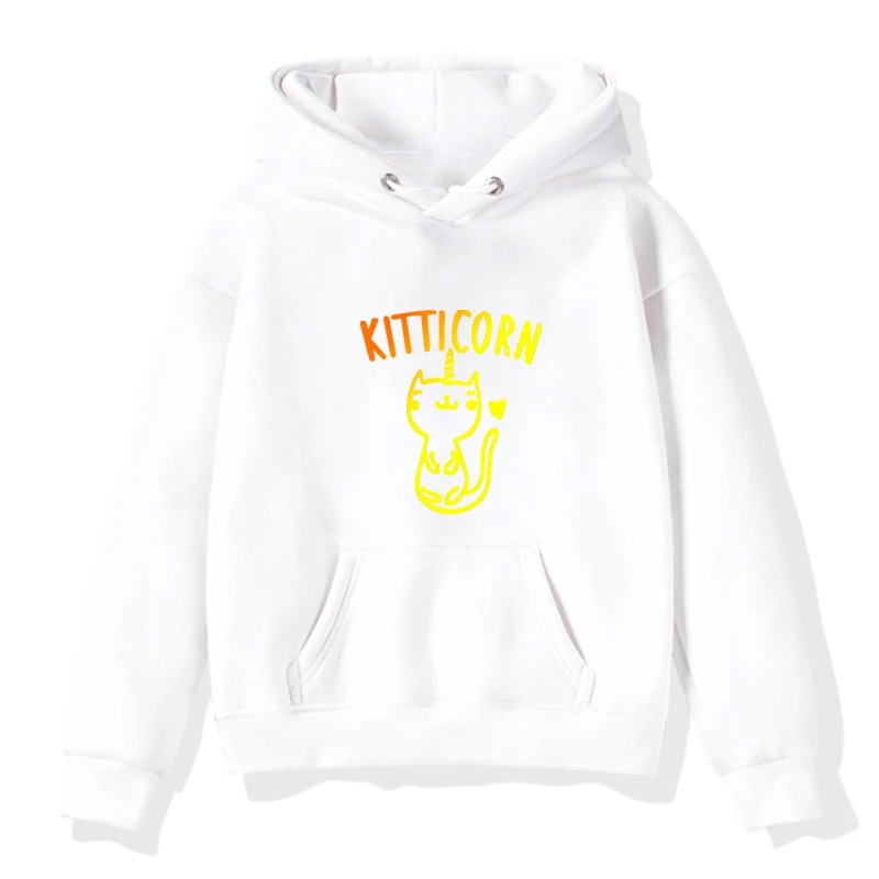 Hoodies 18 Толстовки с капюшоном для мальчиков и девочек, детские зимние плотные толстовки, худи с единорогом для малышей, Детские Бархатные Топы, костюм - Цвет: Hoodies 18