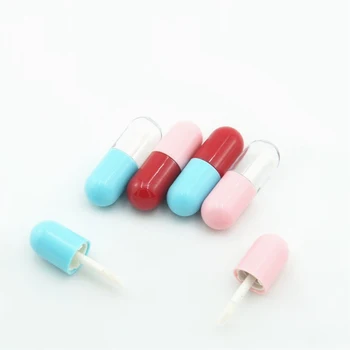 

5pcs/lot 3ml Mini Cute Portable Capsule Lipstick Tube Transparent Lip Gloss Tube With Wands Diy Cosmetic Containers