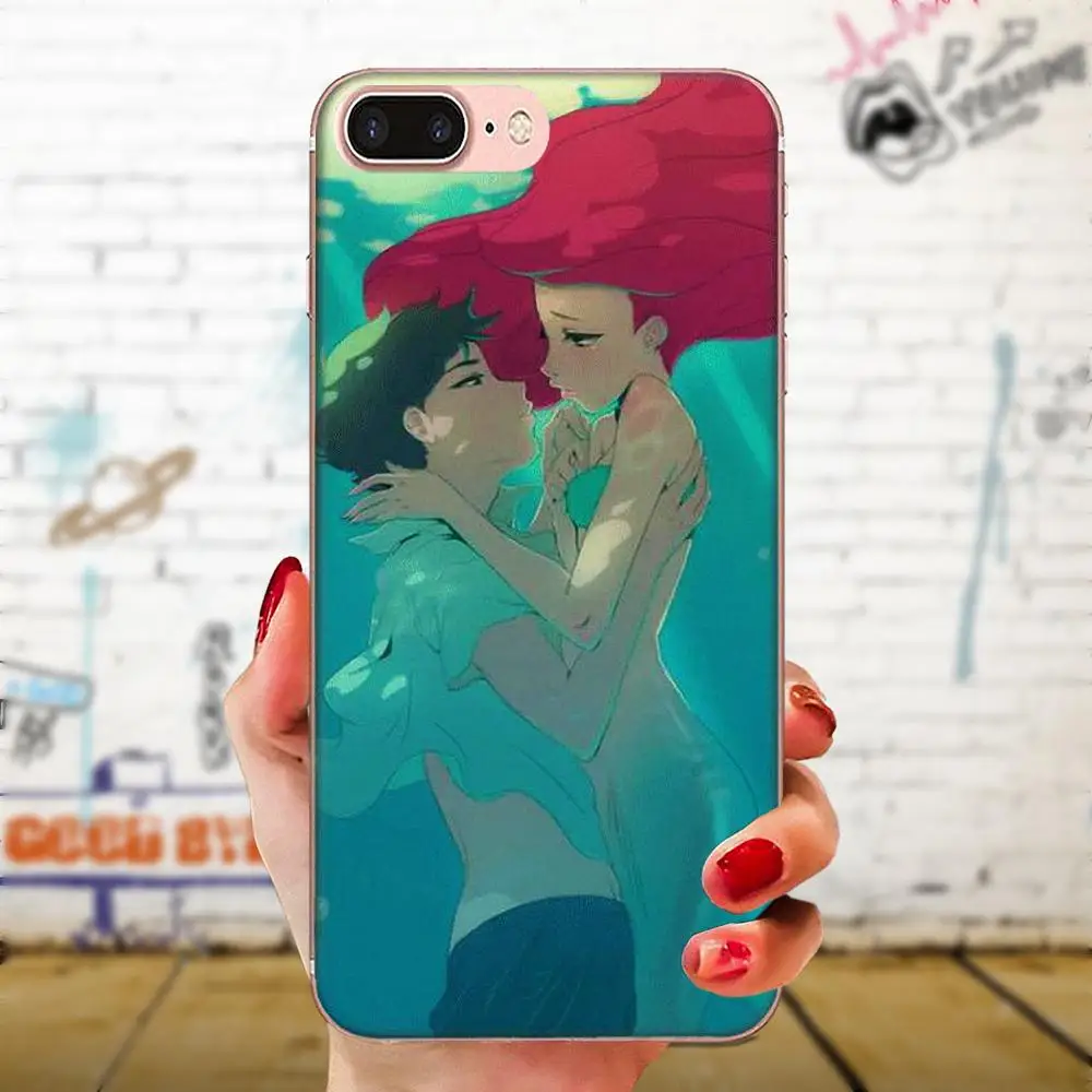 as picture Ариэль маленькая Русалка De для Apple iPhone 4 4s 5 5C 5S SE 6 6S 7 8 11 Plus Pro X XS Max XR мягкий чехол Coque Cover - Цвет: as picture