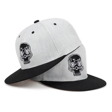 Высокое качество, оригинальная бейсболка, Мужская бейсболка, брендовая вышивка, крутой череп, хип-хоп кепка, 6 панелей, кость, лен, скелет, Спортивная Кепка h
