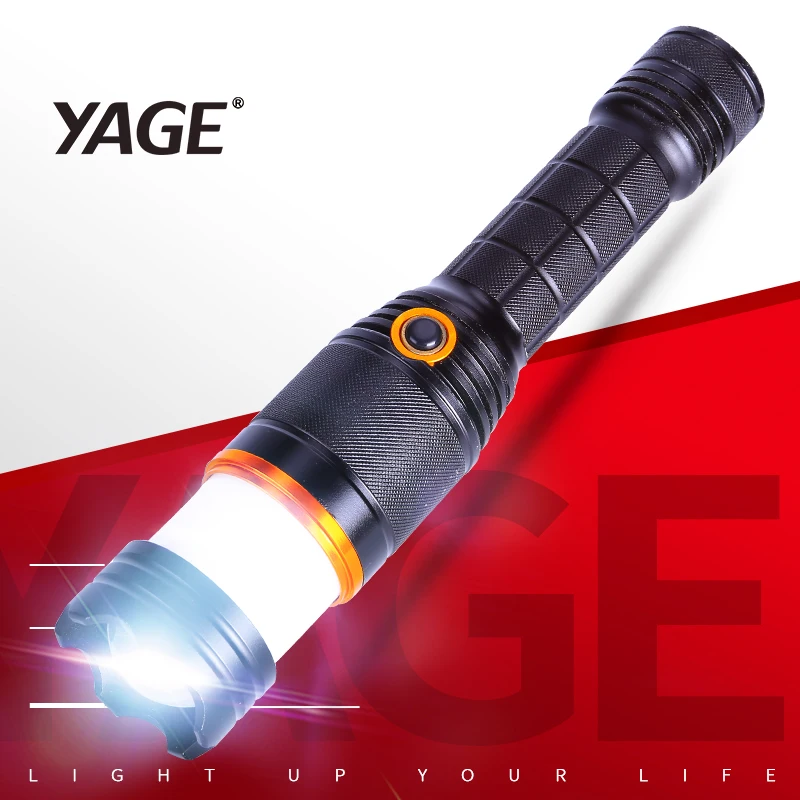 

YAGE 320C CREE Led Flashlight with 1*18650 Battery+Car charger Waterproof Zoomable Tactical Self Defense Linternas Torch