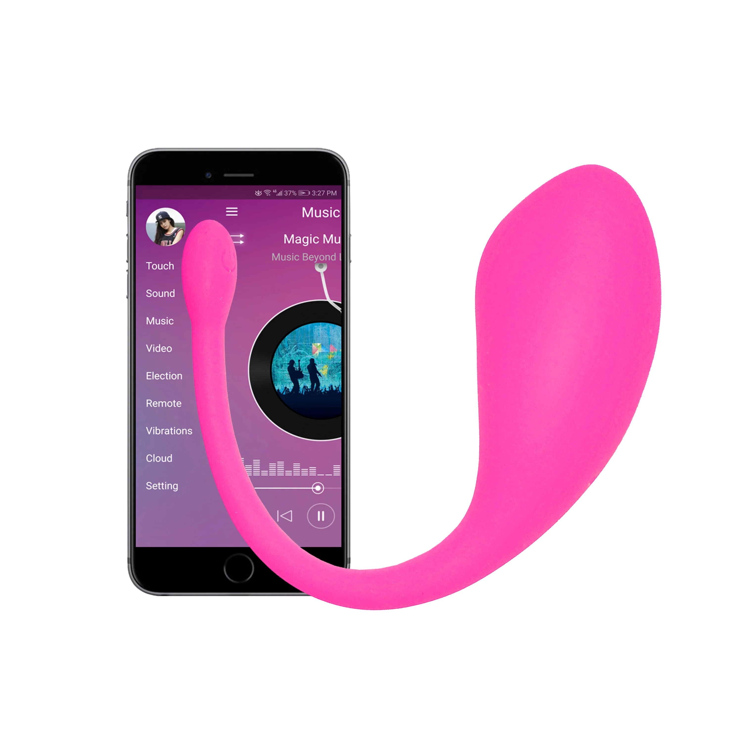Dolp носимый вибратор, умное приложение пышный массажер, дистанционное управление Bluetooth Мощный довольно водонепроницаемый массажный инструмент для женщин