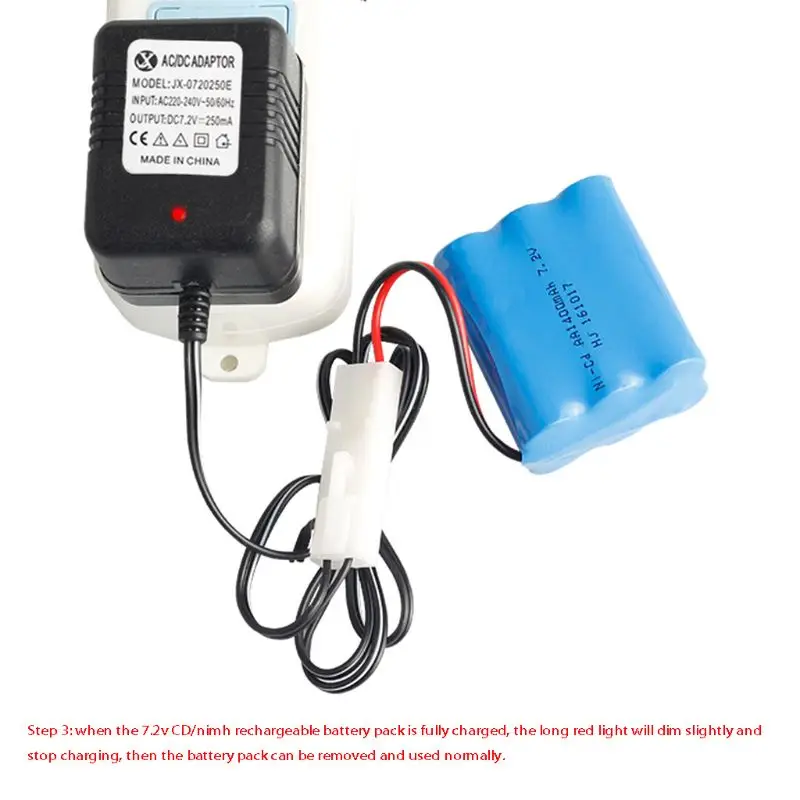 

Portable Smart Charger for 7.2V Ni-Cd Ni-MH Battery with KET-2P Plug for RC Toys D08A