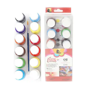 

12pcs 25ml Tube Acrylic Paint Set Nail Glass Art Painting Glass For Fabric Tools DIY For Kids Water-resistant Paint Tool Dr L6Z3