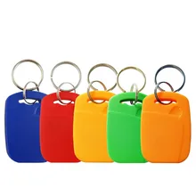 100 шт. случайный Цвета доставки 13,56 MHz 1K S50 Водонепроницаемый радиоприемник, брелок для ключей микрозазор IC брелки электронные ключи безопасности ключ кольцо для ключей доступа Управление