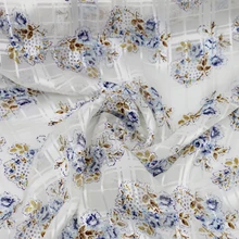 100 см* 130 см цветочный плед лоскутное шелковое Марлевое Элегантное свадебное платье ткань натуральный белый