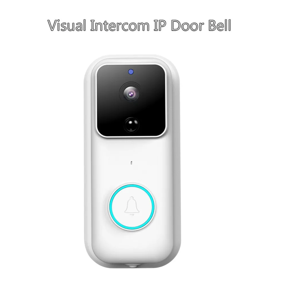 Смарт-видео, дверной звонок Смарт Беспроводной Wi-Fi охранный звонок на двери визуальный Запись домашний монитор переговорное устройство с