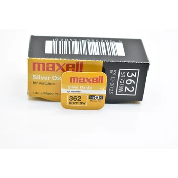 

10 PCS Maxell SR721SW 362 1.55V Silver Oxide Button Cell Battery-Made In Japan