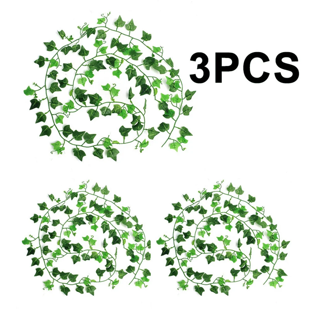 Artificial Ivy Leaves Vine Decor Home Wedding 2.4m Hanging Green Garden Party Fake Foliage Flowers Garland Decoration Plants